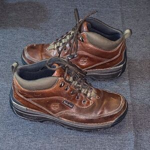 Timberland Men's Rich Brown Leather Boots Size 9.5